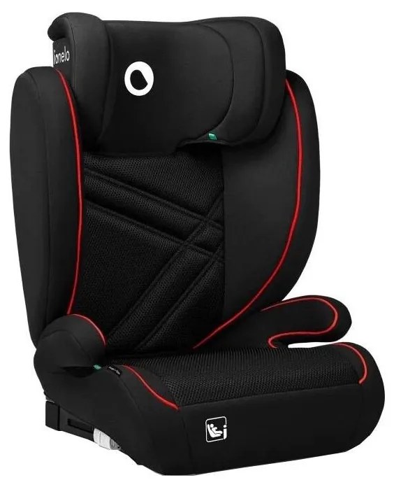 Lionelo - Seggiolino auto HUGO i-Dimensioni 100-150 cm nero/rosso