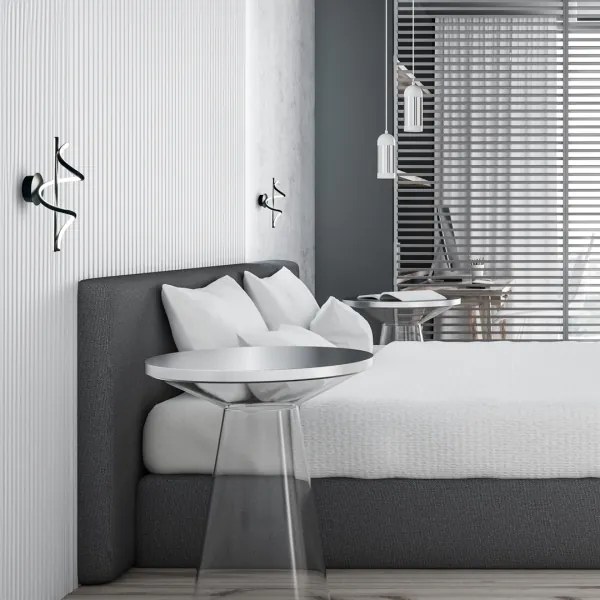 Applique a LED TWIST LED/12W/230V nero