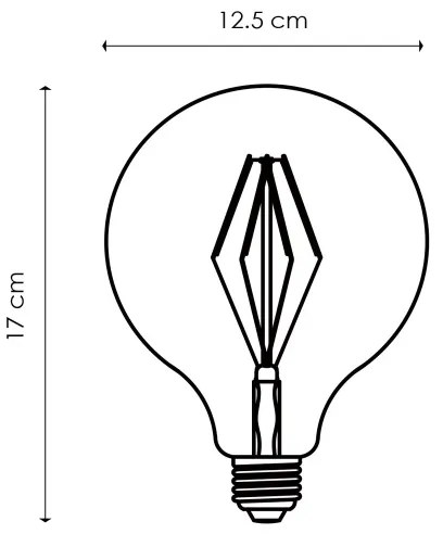 Lampadina LED dimmerabile VINTAGE EDISON G125 E27/4W/230V 2700K