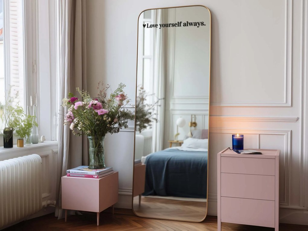 Adesivo per specchio S36 – Love yourself always. 39x3