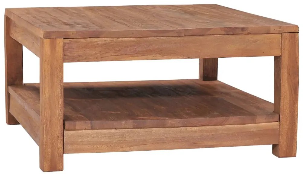 Tavolino Da Soggiorno 68x67x35 Cm İn Legno Massello Di Teak /