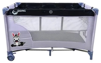 COSING - Lettino da viaggio regolabile ADAM Zebra Grey