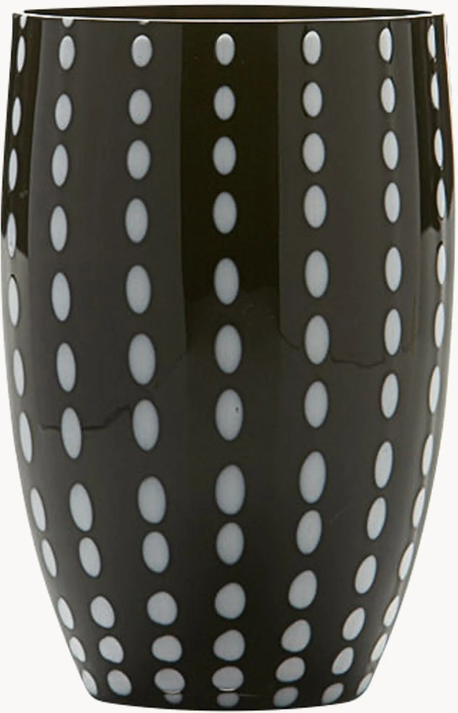 Set di 2 bicchieri in vetro soffiato Perle
