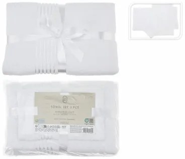 Set di asciugamani Essentials Bianco (3 Pezzi)