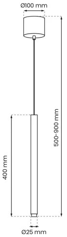 Lampadario a sospensione con filo MONZA 1xG9/8W/230V oro