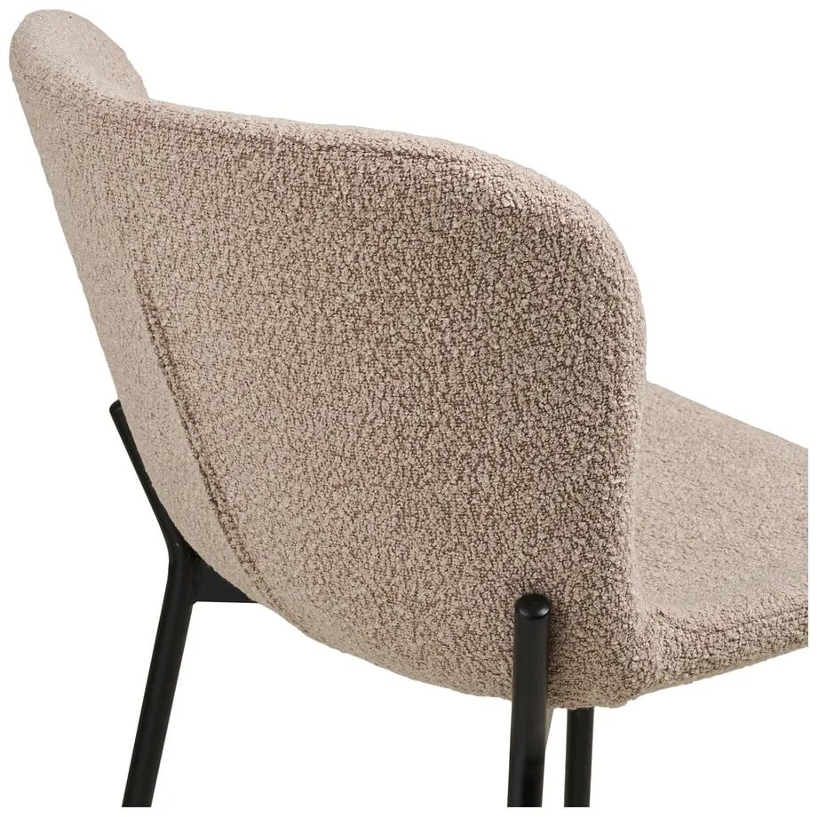 Sgabello da bar beige imbottito (altezza della seduta 65 cm) Maceda – House Nordic