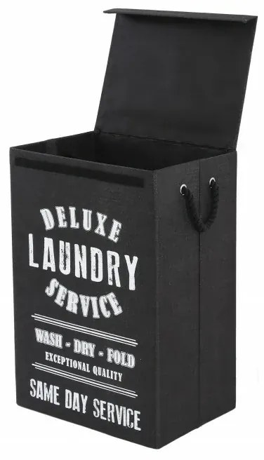 Cesta Portabiancheria stile industry con Strappo in colore Nero