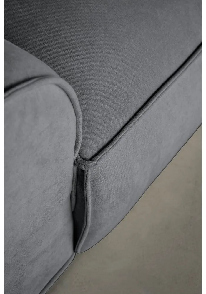 Divano componibile grigio (con penisola a destra) Flex Felix – Miuform