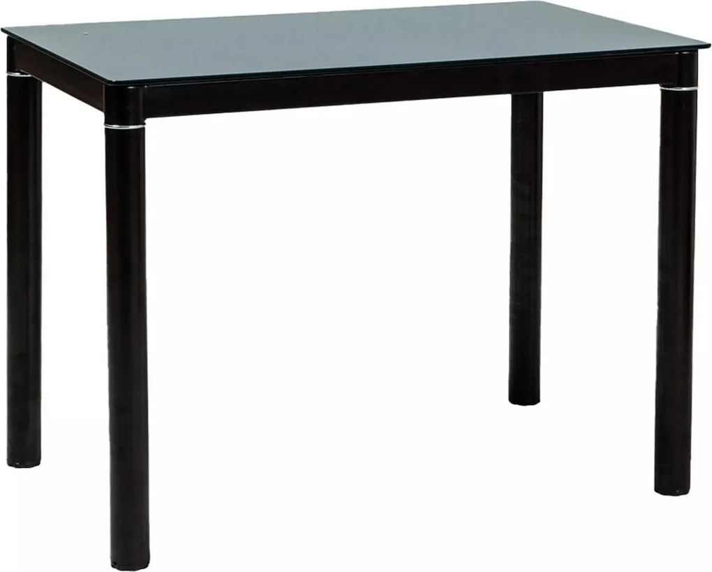Tavolo Galant in vetro temperato nero – 100x60x75 cm