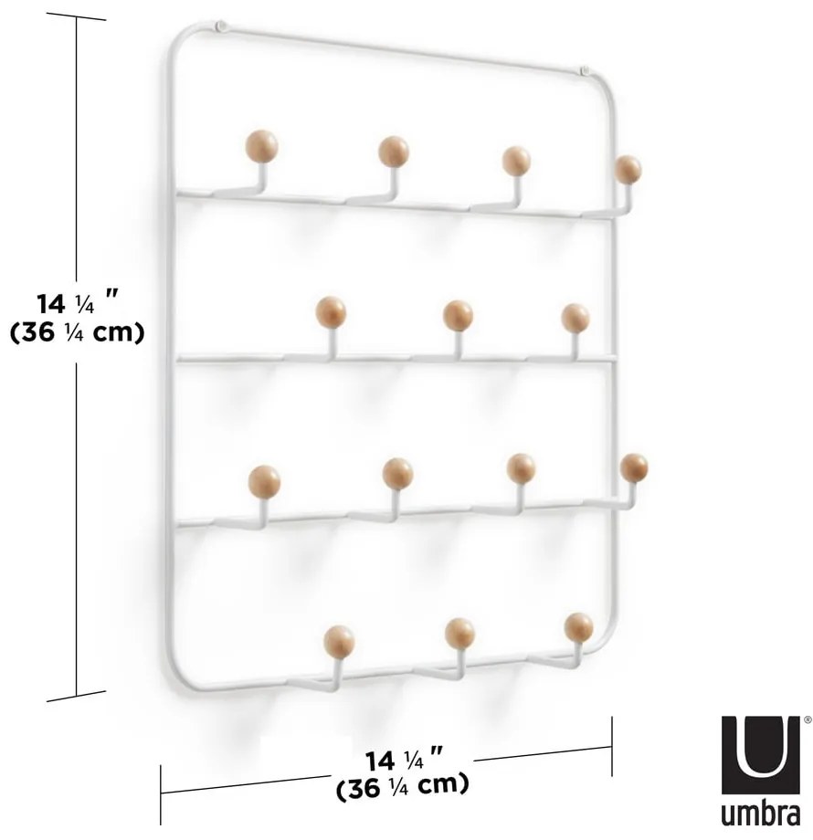 Appendiabiti in metallo bianco naturale 36 cm Estique - Umbra