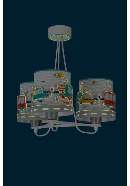 Dalber 61687 - Lampadario per bambini BABY TRAVEL 3xE27/60W/230V