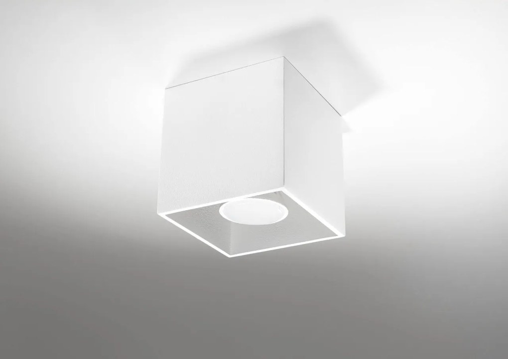 Plafoniera da Soffitto in Alluminio QUAD 1 GU10 Bianca da Interno