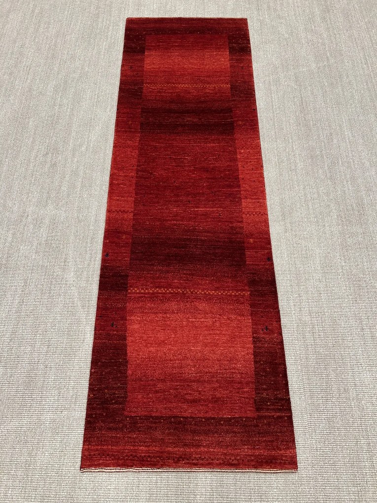 Loribaft Tappeto 80 x 260 Rosso (Iran) Annodato A Mano