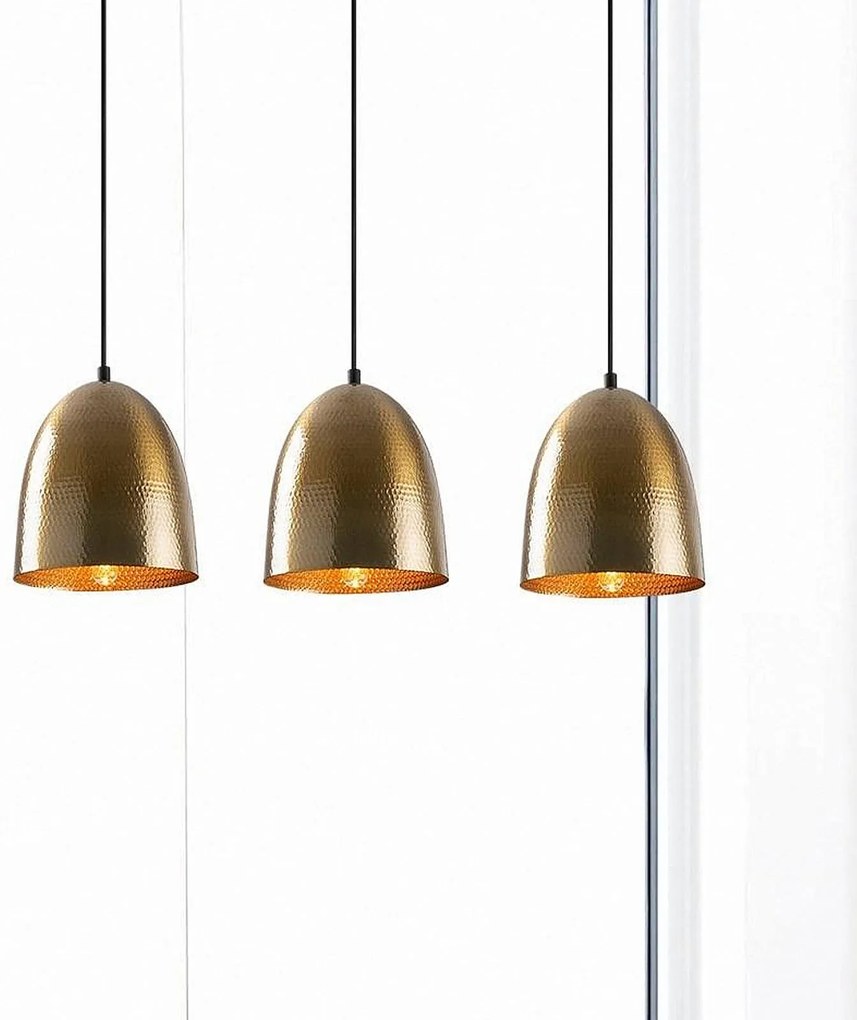 Opviq Lampada a sospensione Tattoo 6172, oro antico, in metallo, a 3 luci