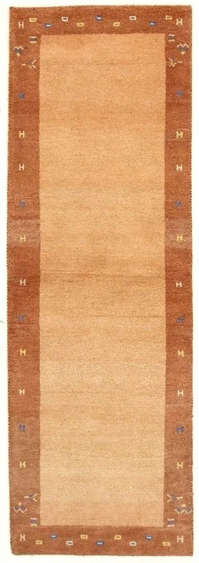 Gabbeh Tappeto 240x80 Marrone (Indian) Annodato A Mano