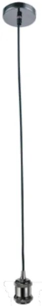 Portalampada per lampada ad attacco E27 potenza 60 W max con cavo 1,5 metri nero