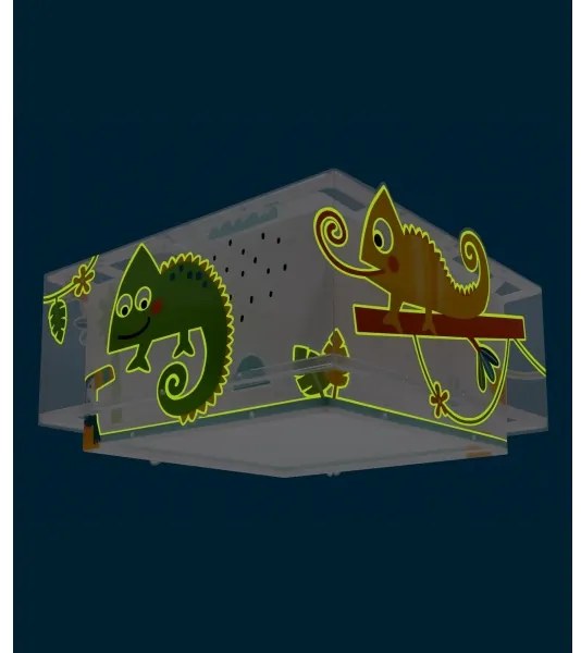 Dalber 63316 - Lampada da soffitto per bambini HAPPY JUNGLE 2xE27/15W/230V