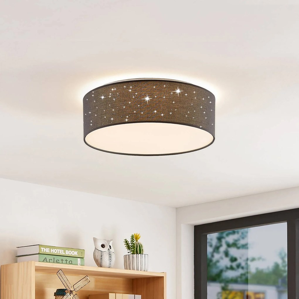 Lindby Ellamina Plafoniera a LED 40 cm grigio scuro