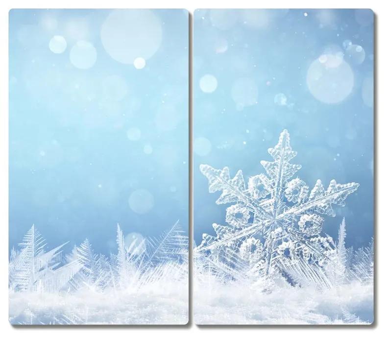 Tagliere in vetro Fiocchi di neve Inverno Neve 60x52 cm