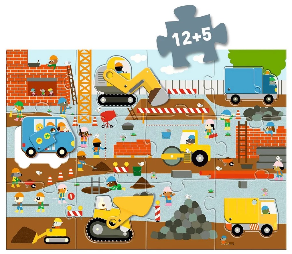 Puzzle - Cantiere con mezzi snodabili