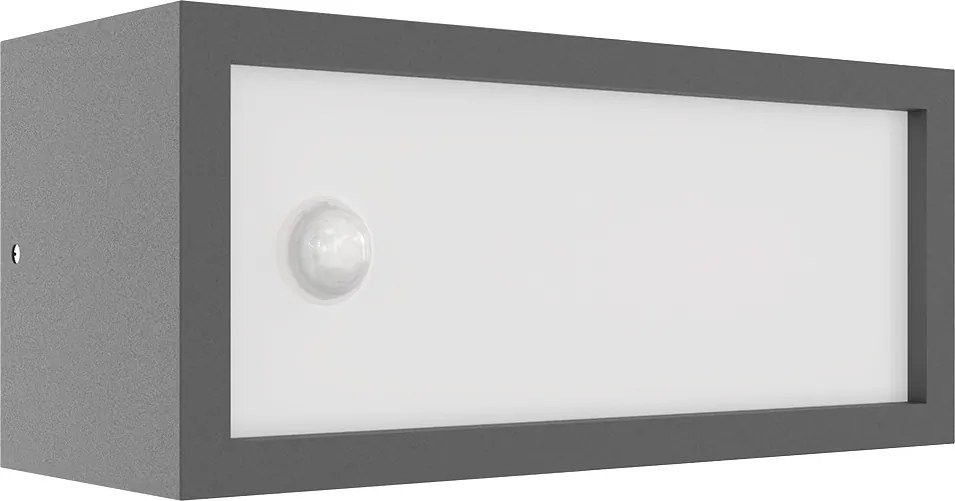 Applique con Sensore Movimento E27 IP65 FLUTE per esterno - Grigia
