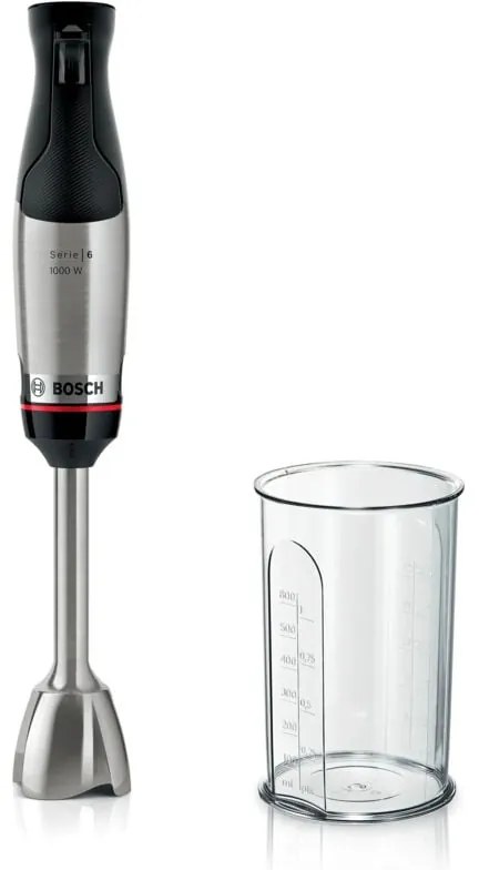 Bosch Serie 6 MSM6M610 frullatore Frullatore ad immersione 1000 W Nero, Stainless steel