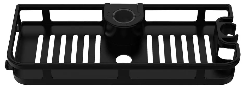 Mensola da bagno in plastica nera opaca autoportante Libertà - Wenko