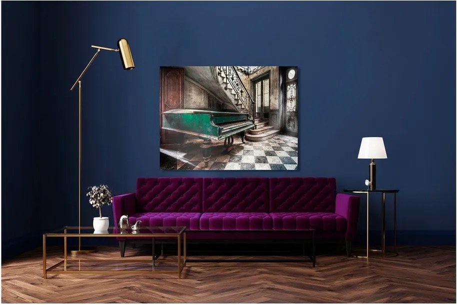 Immagine su tela, 85 x 113 cm Canvas Silver Uno Piano - Styler