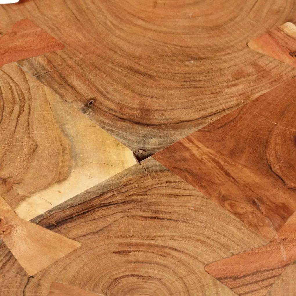 Tavolino da caffè 35 cm 6 tronchi in legno massello di sheesham