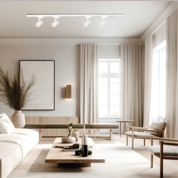 Faretto per sistema a binario VOLF 4xGU10/10W/230V bianco