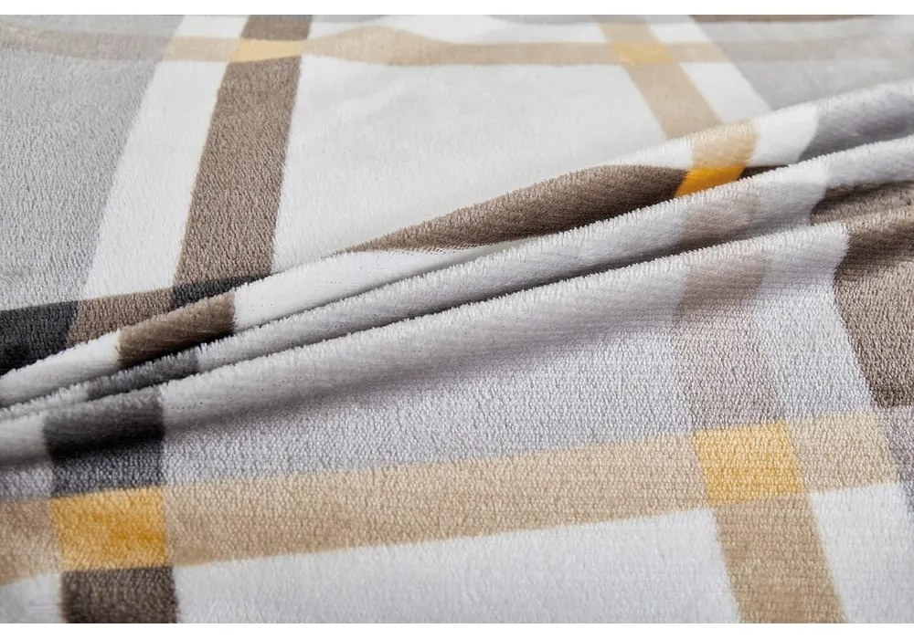 Biancheria da letto grigia/marrone in micropile per letto singolo 140x200 cm – My House