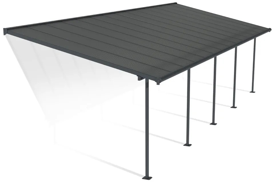 Tettoia per terrazza in alluminio Sierra Palram - Canopia 3 x 8,5 m antracite Heat Block