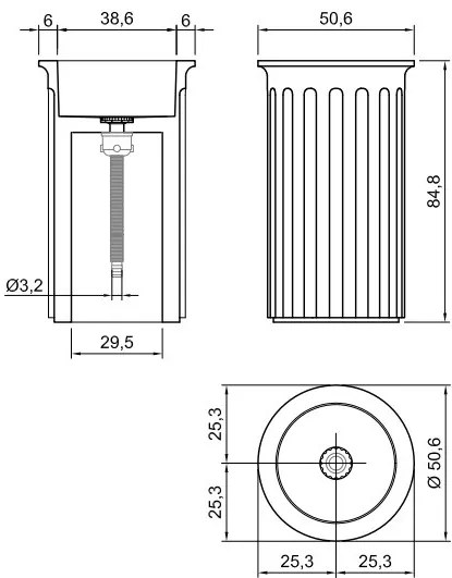 Antonio Lupi Atlante2 Lavabo freestanding A Terra 45x85 cm In Marmo Carrara