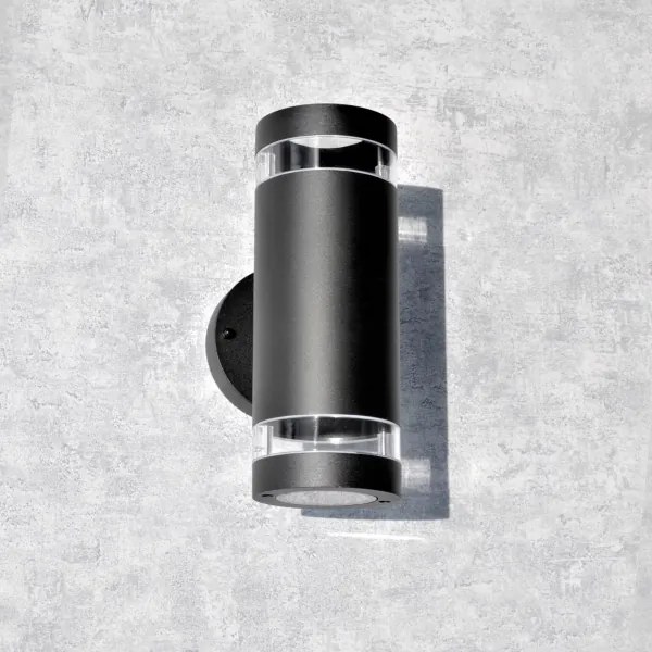 Applique da esterno RINO 2xGU10/12W/230V IP54 nero