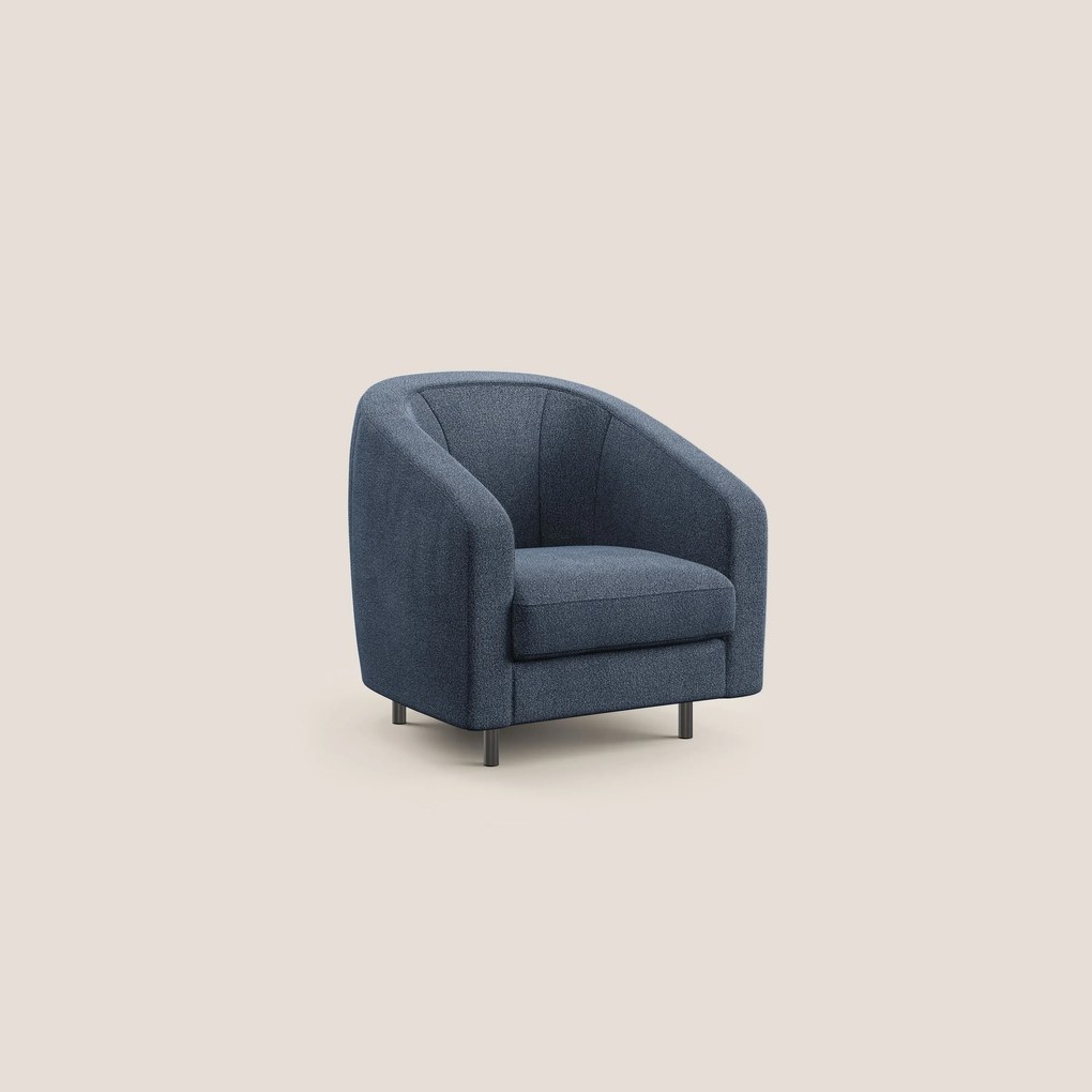 Pandora Poltroncina in morbido tessuto bouclé impermeabile T07 blu