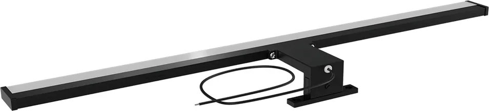 Lampada LED da Specchio 60cm 7W Bidirezione Nera IP44 Tripla Installazione Colore Bianco Caldo 3.000K