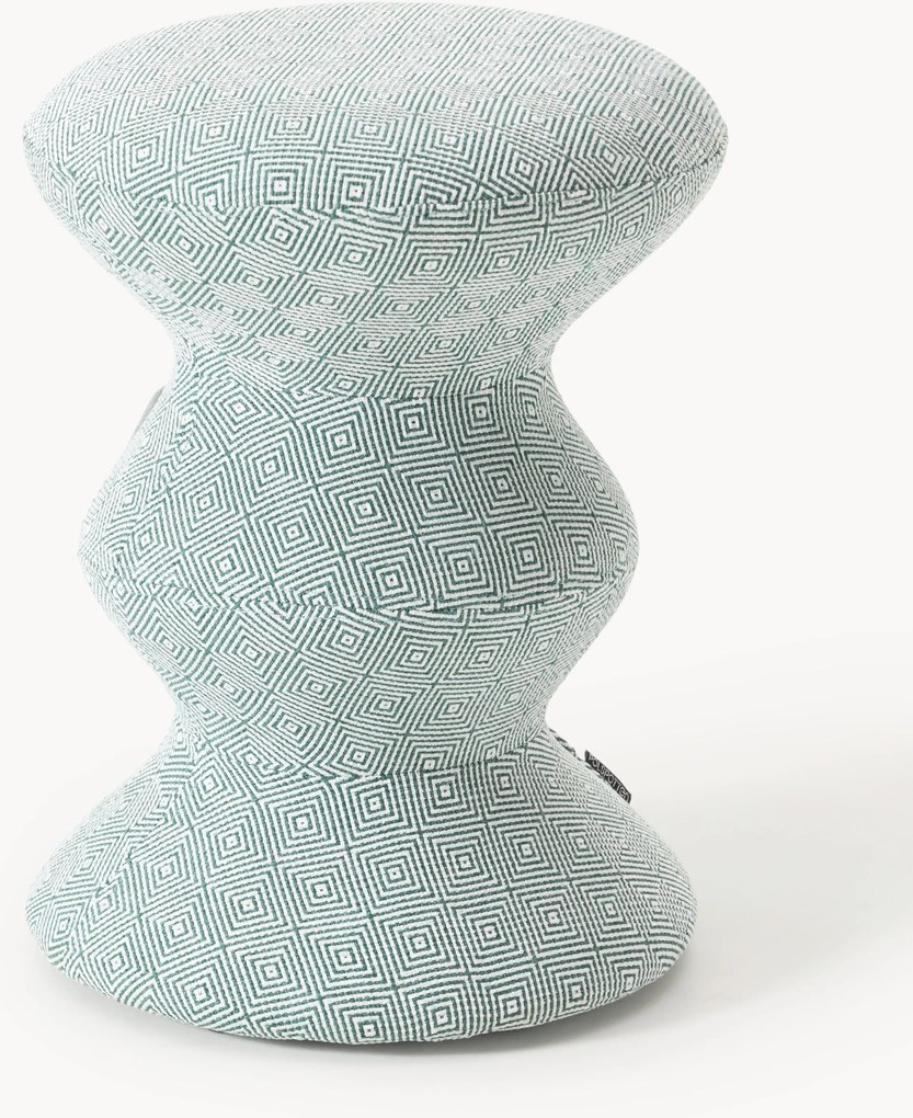 Pouf rotondo imbottito Zig Zag