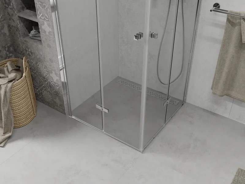 Mexen Lima Duo cabina doccia pieghevole 90 x 90 cm, trasparente, cromo - 856-090-090-02-00