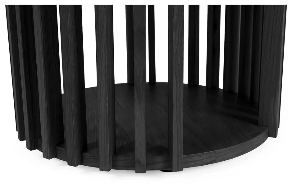 Tavolino nero , ø 53 cm Drum - Woodman