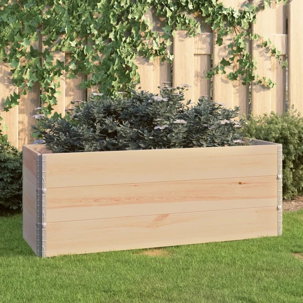 Fioriere Rialzate 3 Pz 50x150 Cm İn Legno Massello Di Pino /