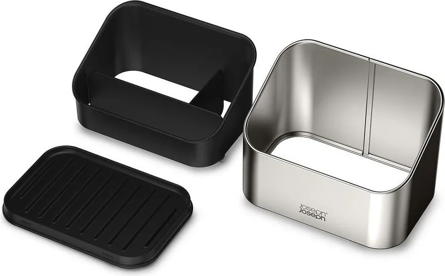 Supporto per detersivo color argento lucido in metallo Surface – Joseph Joseph