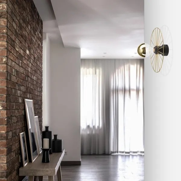 Applique MONTANA 1xE27/15W/230V diametro 30 cm oro