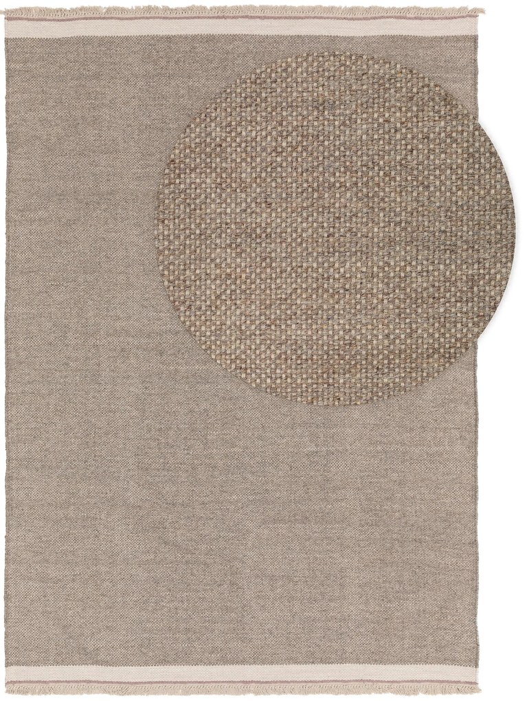 benuta Pop Tappeto di lana Karla Grigio 120x170 cm - Tappeto fibra naturale