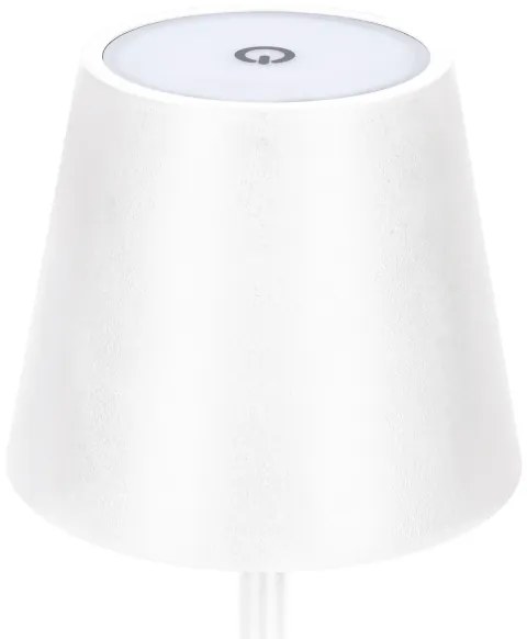 Solight WO69-W - Lampada da tavolo ricaricabile LED con dimmer a sfioramento LUCCA, 3,7 V 2000 mAh, bianca