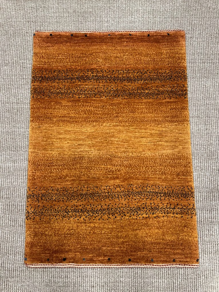 Loribaft Tappeto 90x60 Giallo (Iran) Annodato A Mano