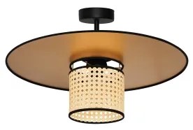 Duolla - Lampadario a plafone TOKYO RATTAN 1xE27/15W/230V diametro 50 cm oro/rattan