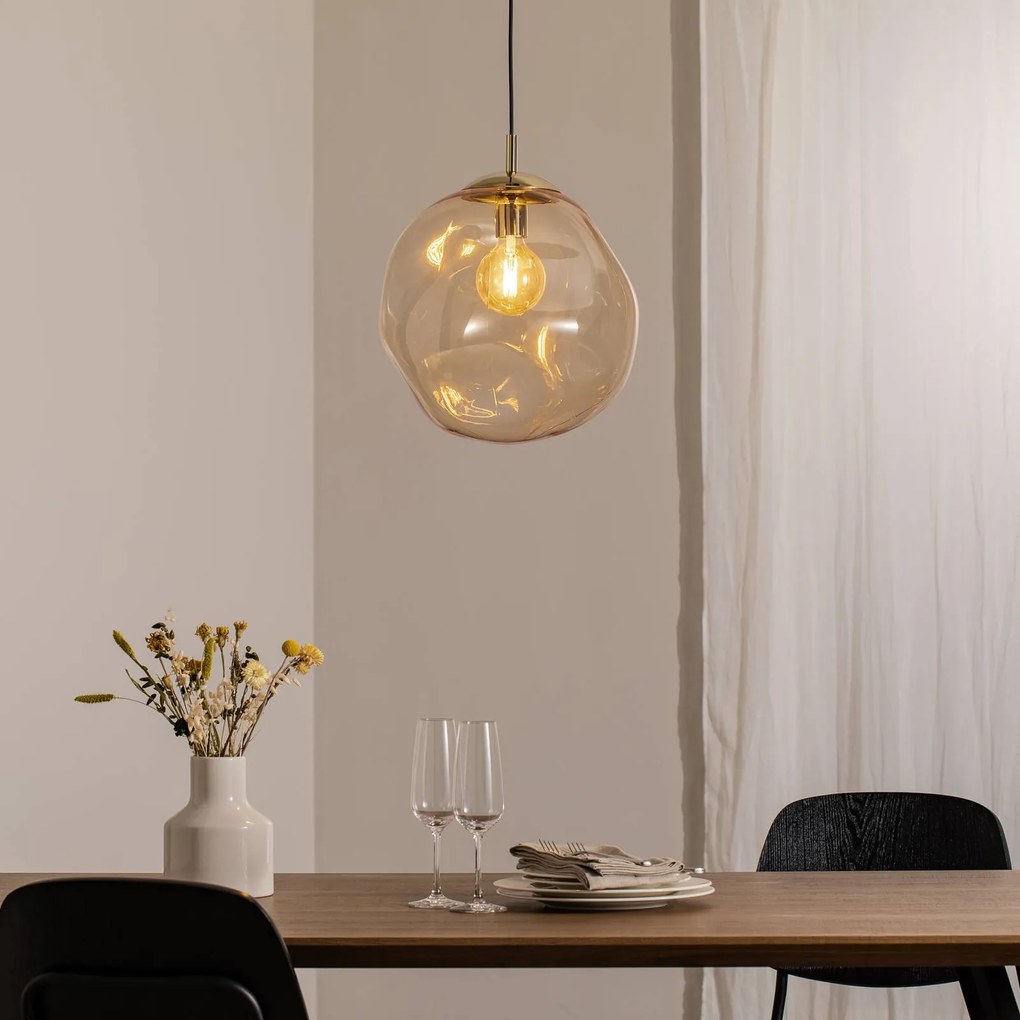 Lampada a sospensione in vetro Sol TK Lighting, dimmerabile, Chiaro / Trasparente, Soggiorno / Sala da pranzo, Vetro, Moderno, Lampada a sospensione