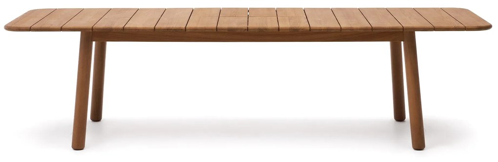 Kave Home - Tavolo allungabile da esterno Turqueta in legno massiccio di teak 220 (294) x 100 cm FSC 1