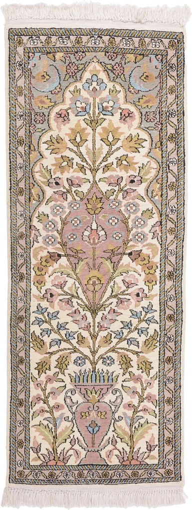 Cashmere Silk Tappeto 50x120 (Indian) Annodato A Mano