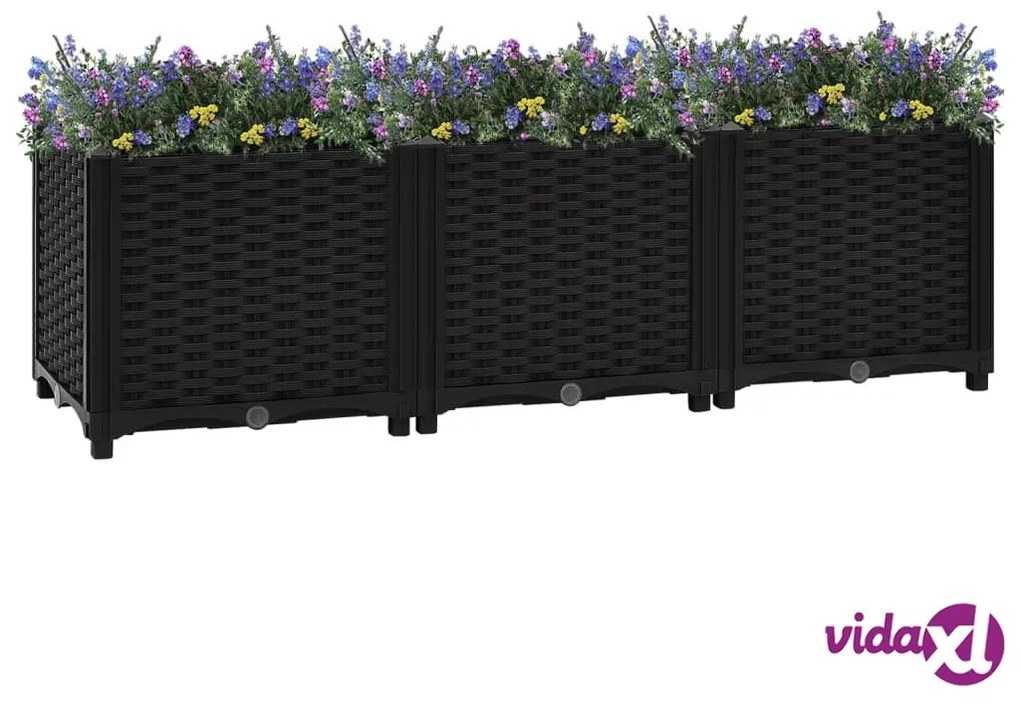 vidaXL Fioriera Rialzata 120x40x38 cm in Polipropilene